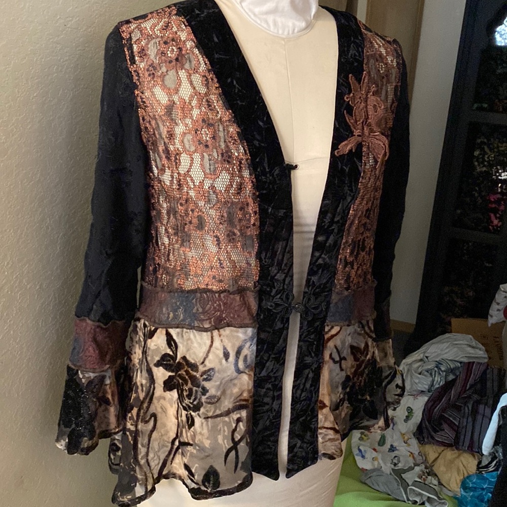 Vintage spencer Alexis cardigan top 2x